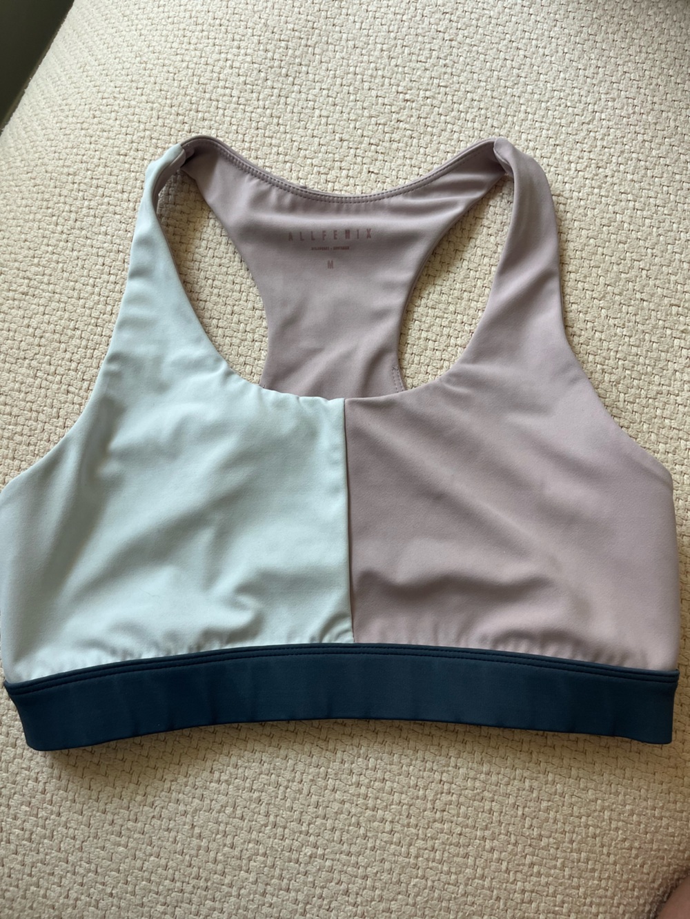 Allfenix Racerback Sports Bra - Pink, White, & Navy